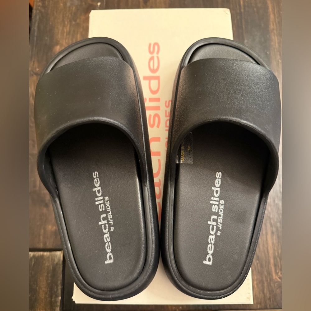 J Slides Black Eva Squish Slide
